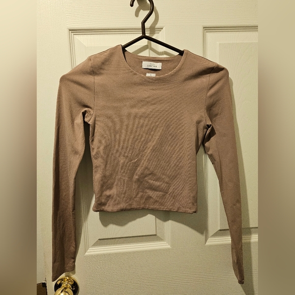 Babaton Tops - 💙Babaton Taupe Long Sleeve Tee